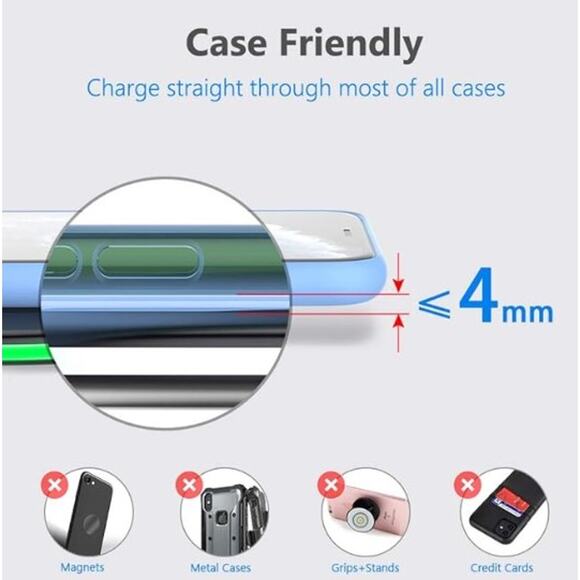 Wireless Charging Pad with Quick Adapter for Cell Phone - Picture 5 of 6